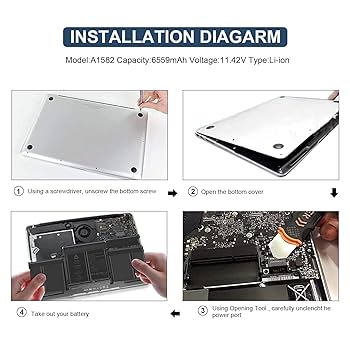 Amazon.com: ASUNCELL A1502 A1582 Laptop Battery for MacBook